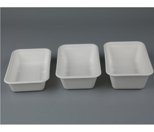 White Bagasse 750mL Rectangular Takeaway <b>Container</b> with Lid Eco Friendly Biodegradable Fiber Food Box Disposable Packaging - Product Image 6