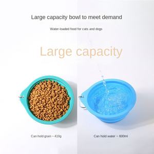 Bol d'alimentation pour chien pliable en <span class=keywords><strong>Silicone</strong></span> écologique direct d'usine bassin Portable rétractable pour chat solide rétractable rétractable - Product Image 2