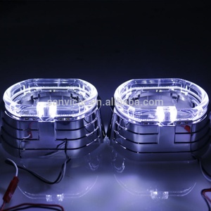 Car Upgrading Headlight Retrofit Kit <b>LED</b> Angel Eye with Shrouds Masks Usage for 3 Inch Xenon <b>Projector</b> Lens <b>Led</b> Angel Eyes - Product Image 4