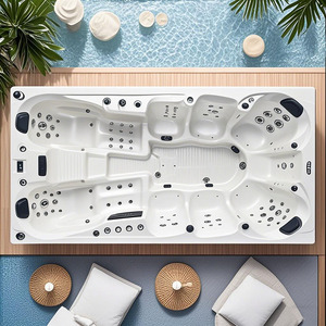 Bain à remous en acrylique pour 10 personnes avec jets d'hydromassage et baignoires de spa Balboa System - Product Image 3