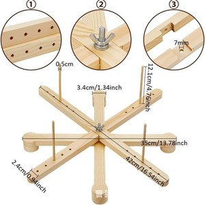 Estante de madera hecho a mano para hilo, para el hogar, para la organización y moldeado de bolas de hilo, para hilado artesanal, transfronterizo - Product Image 4