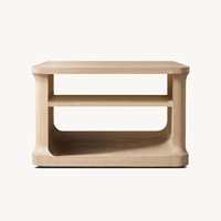 Meubles de salon de style américain moderne, table d'appoint carrée en chêne de luxe