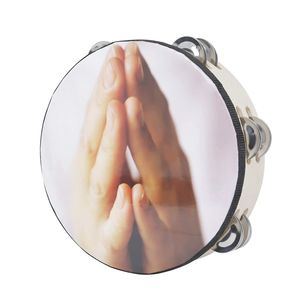 Tambourin double couche coloré de 8 pouces pour la danse, l'accompagnement et les instruments de percussion - Product Image 5