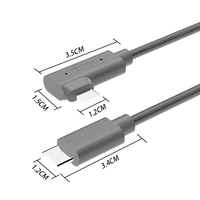 Câble de charge rapide USB-C à 90 degrés en nylon de 4 mètres pour ordinateur Android et imprimante avec transfert de données haute vitesse