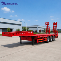 Semi-remorque surbaissée Dolly 50-80 tonnes, ultra-basse, avec rampe et treuil pour camions