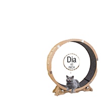 Roue de chat en bois Grande roue d'exercice de chat en bois avec conception améliorée roue de chat en bois pour autre animal de compagnie