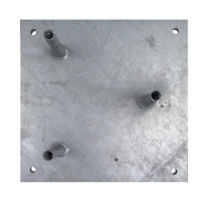 Jh-mech nặng nhiệm vụ cơ sở tấm bền chịu thời tiết vuông 19x19 inch bê tông thép tấm căn cứ - Product Image 2