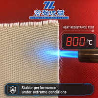 Haute température 800 ° Tissu en fibre de verre enduit de vermiculite avec revêtement en silicone personnalisable, tissu d'isolation thermique ignifuge OEM