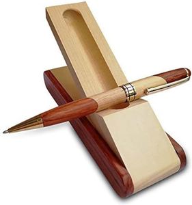 Customized Logo, Luxury Wooden Ballpoint Pen <b>Gift</b> Set with Business Pen Case Display, Nice Writing Pen with <b>Box</b> and Gel Ink - Product Image 1