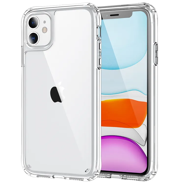ShanHai Clear Case for iPhone 13 12 Mini 11 Pro Max 7 8 Plus X XS XR SE Case 2020 Hard PC Soft TPU Shock-Resistant Airbag Cover