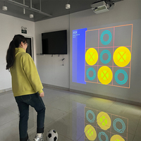 Jeux sportifs interactifs numériques pour fêtes, projection interactive infrarouge, système de jeu XOX, jeux de société Tic-Tac-Toe, jeux de football muraux