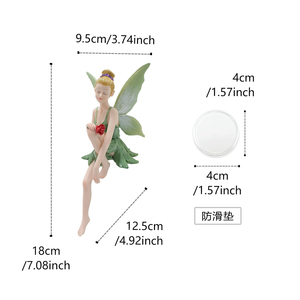 Bonito diseño resina Hada sentada estatua <span class=keywords><strong>de</strong></span> jardín en miniatura decoraciones para fiestas en casa - Product Image 2