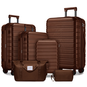 Juego <span class=keywords><strong>de</strong></span> Maletas Rígidas <span class=keywords><strong>de</strong></span> 6 Piezas con Bolsa <span class=keywords><strong>de</strong></span> Lona, Maletas con Ruedas, Ligeras, Forro <span class=keywords><strong>de</strong></span> Poliéster, Cierre TSA - Product Image 5