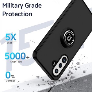 Coque de protection rigide mate en TPU et <span class=keywords><strong>PC</strong></span> avec béquille et anneau métallique pour Samsung Galaxy A16 A06 S25 Plus A17 A07 S26 Ultra A37 A57 - Product Image 3