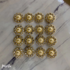 Tự làm đồ trang sức phụ kiện phẳng dưới vòng nửa bề mặt hướng dương Kim Cương mounter ABS ngọc trai - Product Image 4