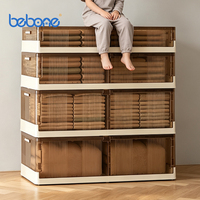 Boîtes de rangement empilables et pliables multi-usages sous le lit avec couvercles pour vêtements, chaussures