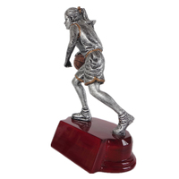 Trophée de basketball en résine personnalisé avec logo Weivista, fournisseur direct d'usine pour les vainqueurs des ligues scolaires