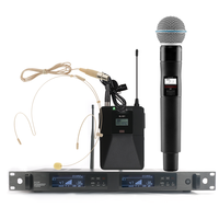 QLXD24 QLX24D BETA58A UHF True diversity Microphone sans fil Cardioïde métal Handheld bodypack Vocal Stage Studio Microphone