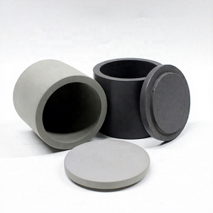 โถเทียนเซรามิกสีเทาพร้อมฝาปิดภาชนะใส่เทียนซีเมนต์ผิวด้านแบบดั้งเดิมโลโก้ออกแบบได้ตามต้องการ - Product Image 1