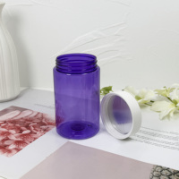 Bocaux ronds en plastique PET noir personnalisés de 50 à 200 ml pour aliments, poudre protéinée, boîtes de voyage, bouteilles en PET avec logo personnalisé