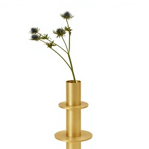 Modern Stainless Steel Tabletop Vase <b>Set</b> with Gold Finish for Home Office Decor wedding decoration - Product Image 2