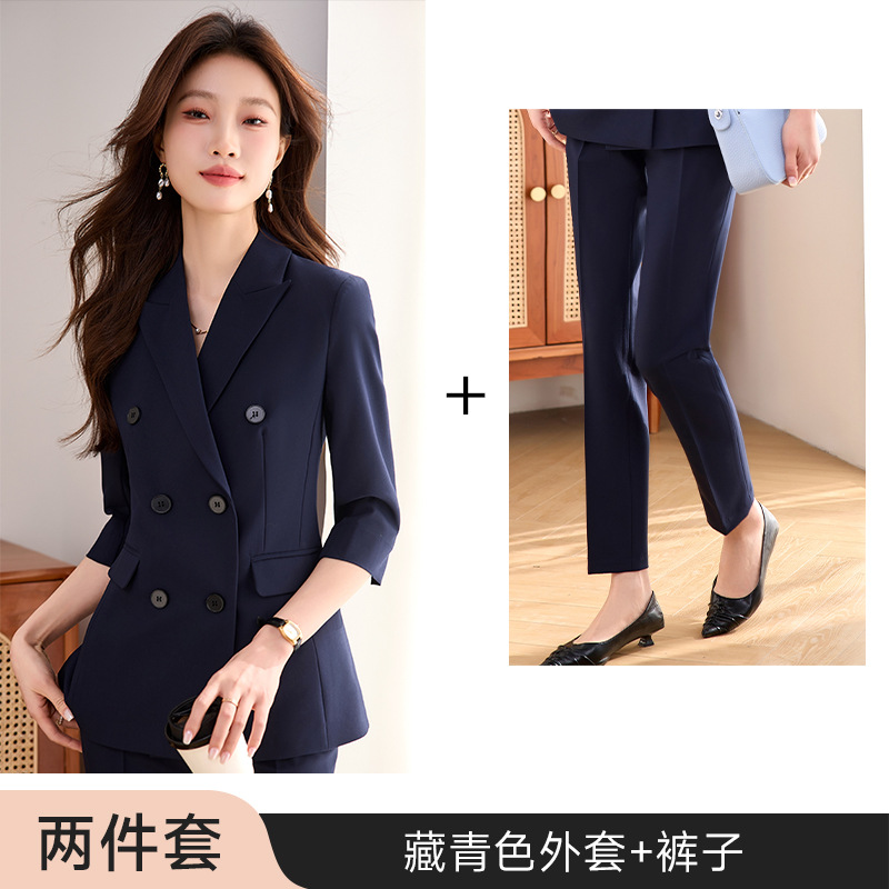 Navy blue jacket and trousers