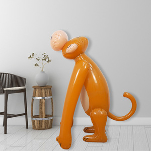 <span class=keywords><strong>Gorilla</strong></span> Gonfiabile Gigante in PVC Marrone - Decorazione Scenica, Giocattolo Animale Simulato per Bambini - Product Image 4