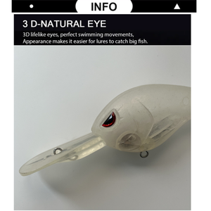 Suministro al por mayor 15cm 43G Señuelo de pesca grande Cuerpo sin pintar Cebo de manivela duro en blanco Labio largo Herramientas de pesca realistas - Product Image 5