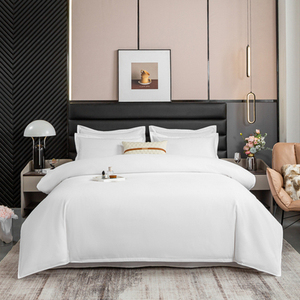 Ensemble <span class=keywords><strong>de</strong></span> draps <span class=keywords><strong>de</strong></span> <span class=keywords><strong>lit</strong></span> Queen size en coton 100% blanc <span class=keywords><strong>de</strong></span> luxe 5 étoiles, linge <span class=keywords><strong>de</strong></span> <span class=keywords><strong>lit</strong></span> d'hôtel, <span class=keywords><strong>taille</strong></span> King, 60 fils, draps <span class=keywords><strong>de</strong></span> <span class=keywords><strong>lit</strong></span> d'hôtel, qualité hôtelière - Product Image 2