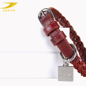 JANYO Neues Design Phantasie Mode 5 Farbe 100% Echt leder Schmuck Nieten Platte Hunde halsband - Product Image 5