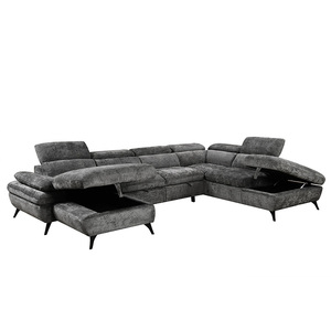 Encuentra Sillones Similares de Fábrica OEM, Populares, de 2 Plazas, con Reposacabezas Ajustable, Muebles de Sala de Estar, Sofá en Forma de L con Almacenamiento - Product Image 3