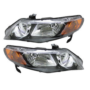 Original 06-11 for Honda for Civic <b>Tuning</b> <b>Lightings</b> Black Semi-Assembly Headlights - Product Image 1