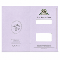 Carpeta de Presentación de Impuestos A4 con Logotipo Personalizado, Papel con Estampado en Relieve y Grabado en Lámina para Empresas de Preparación de Impuestos CPA