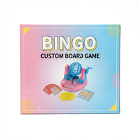 Mini machine de jeu de bingo portable à manivelle avec plateau de tirage des prix en papier et plastique, jouet de jeu de société pour le divertissement familial éducatif