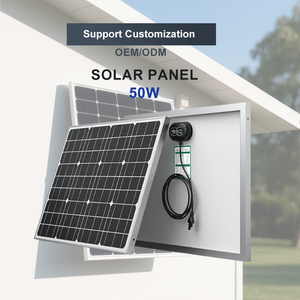 Заводская дешевая цена, высокоэффективные, 50 Вт, монокристаллические солнечные панели с рамкой из алюминиевого сплава - Product Image 1