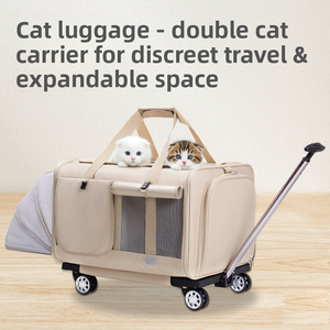 Transportín con Ruedas Extra Grande para Gatos y Perros Pequeños, Aprobado por Aerolíneas, Plegable y Transpirable, con Ruedas - Product Image 3