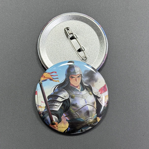 맞춤형 금속 반사 인쇄 학교 보안 원형 하트 고양이 개인화 핀 틴 틴플레이트 버튼 배지 - Product Image 3