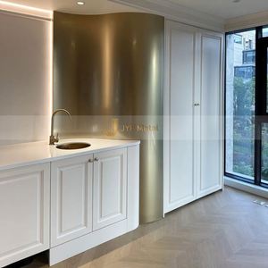 EX023 Manufacturer's Decor Wall Panels 201 304 PVD Coating <b>Sandblasted</b> Stainless Steel Sheets Cut Weld Bending - Product Image 4