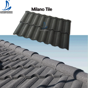 Toiture en acier de style <span class=keywords><strong>espagnol</strong></span> résistante aux tremblements de terre du Japon, ignifuge, structure légère, panneaux de toiture en acier revêtus de pierre - Product Image 5