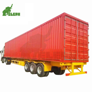 New 3 trục kèm theo hàng hóa <span class=keywords><strong>container</strong></span> khô hộp bán Trailer 60 tấn hàng hóa van bán xe tải - Product Image 5