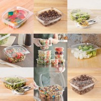 Wegwerp Doos Met Gedroogde Vruchten Plastic Doorzichtige Gedroogde Noten Doos Fruitverpakking Verzegelde Doos