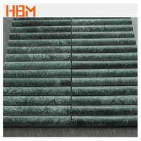 Mosaïque en marbre vert foncé poli italien pour mur de fond, pilier, salle de bain, villa, intérieur moderne, 10 mm