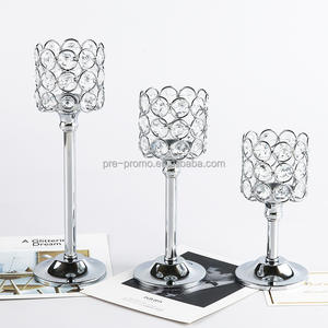 Groothandel Luxe Bruiloft Gunsten Tafel Zilver Goud Kristal Metalen Kaarshouder - Product Image 2