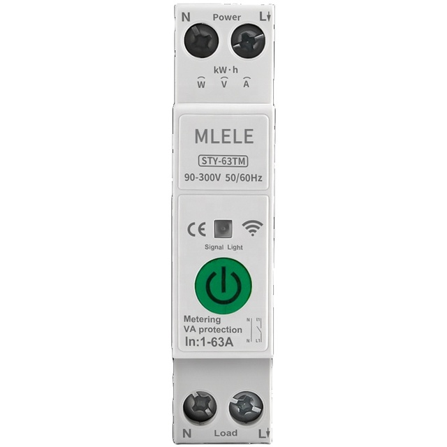 Tuya Smart WiFi Remote Control 1P Circuit Breaker Switch Timing Control for On/Off Wireless and Smart MCB