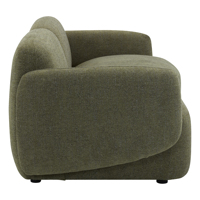 Canapé convertible gonflable vert forêt Moab, ensemble modulaire avec pieds en plastique, matériau en tissu, design moderne pour hôtel/centre commercial/salon