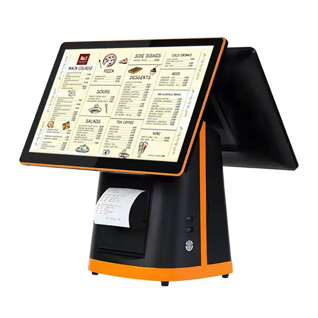 15.6 Inch Dual Screen Pos Monitor Touchscreen Point of Sale System Display Android windows Pos Touch Screen with Printer