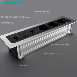 Sinoamigo lõm cổng USB có thể thu vào điện dải ổ cắm bảng kết nối ẩn lõm ổ cắm hộp cho hội nghị bảng - Product Image 2