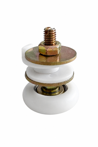 Galet de porte de douche 30mm en nylon <span class=keywords><strong>blanc</strong></span>, double roue, couleur zinguée, réglable, pour porte coulissante en verre SDT OEM 12 ans - Product Image 4