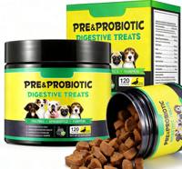 VitaFit Vitamines pour chiens sous forme de bouchées molles pour la santé digestive, suppléments nutritionnels probiotiques pour animaux de compagnie, 120 unités