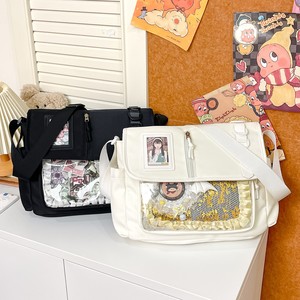 Sac bandoulière 2D mignon de style japonais, design élégant <span class=keywords><strong>Instagram</strong></span>, sac messager grande capacité, sac transparent avec breloque Bishi - Product Image 3